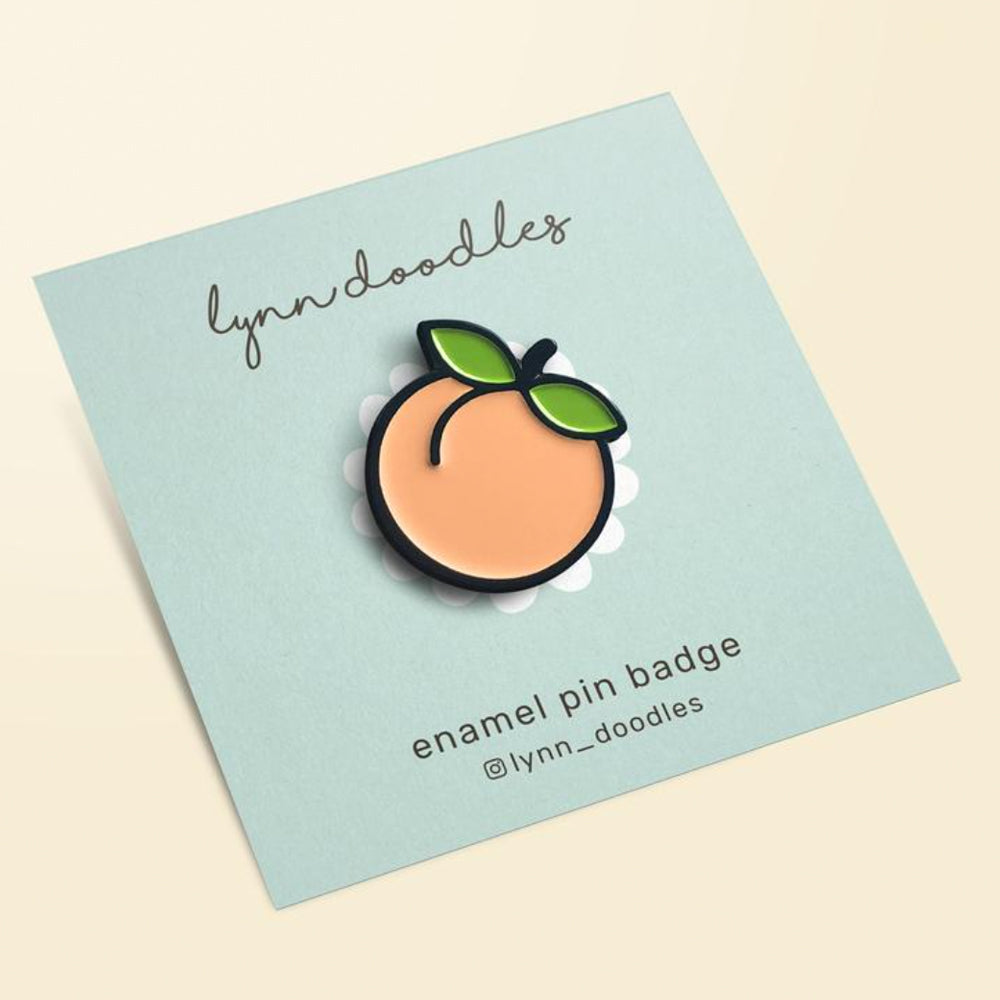 Peach Pin –– Lynn Doodles
