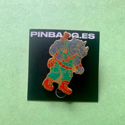 Vintage Rocksteady TMNT Pin
