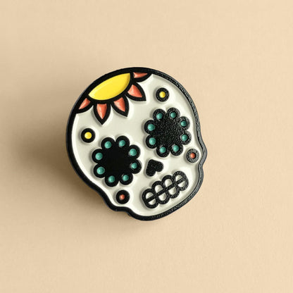 Sugar Skull Pin –– Lynn Doodles
